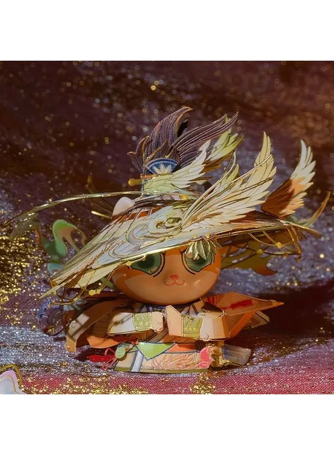 Colorful Warrior Cat DIY Metal Assembly Model Kit Handmade Decoration Gift - Image 1